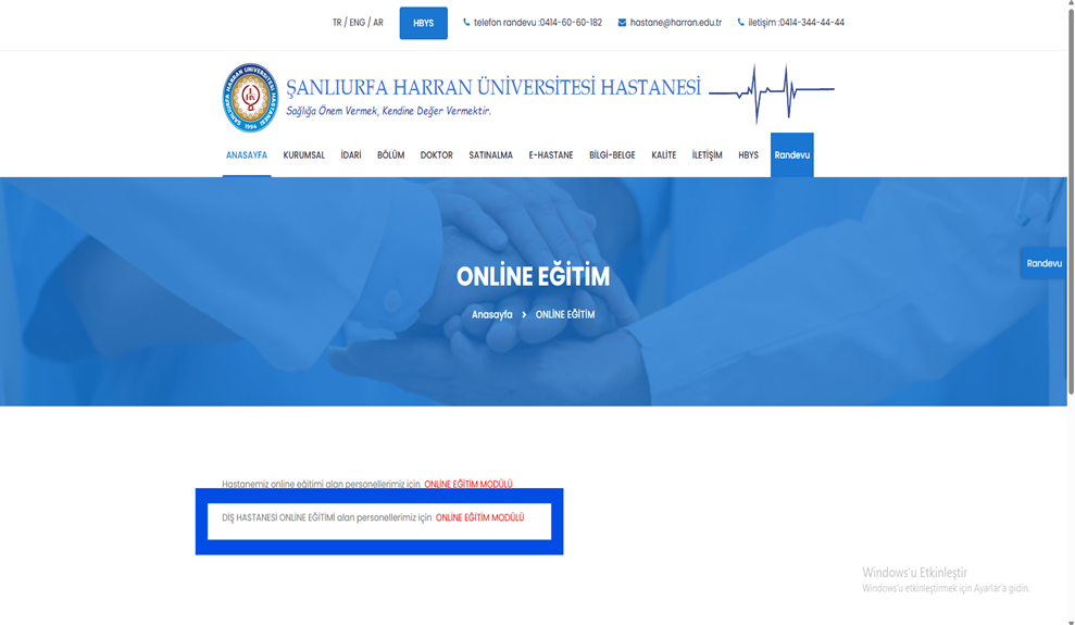 Online Eğitim Bilgilendirme