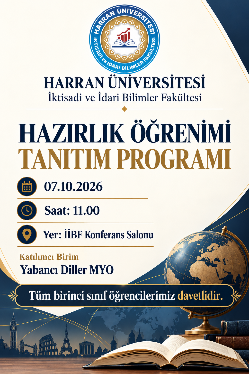 Yabancı Dil Hazırlık Programı Bilgilendirme Etkinliği afişi