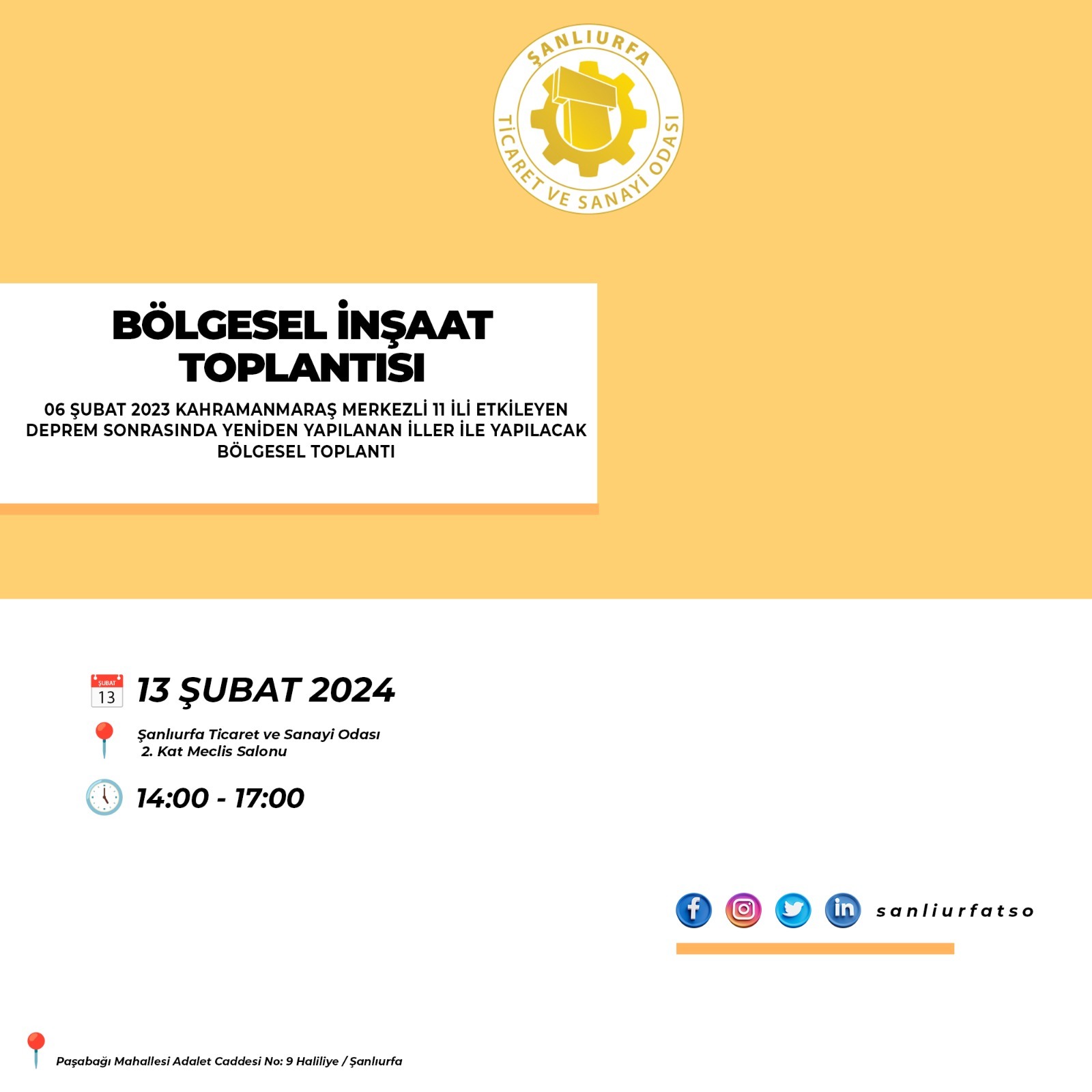 PROF. DR. MİTHAT ARMAN KARASU BÖLGESEL İNŞAAT TOPLANTISI’NA KONUŞMACI OLARAK KATILDI