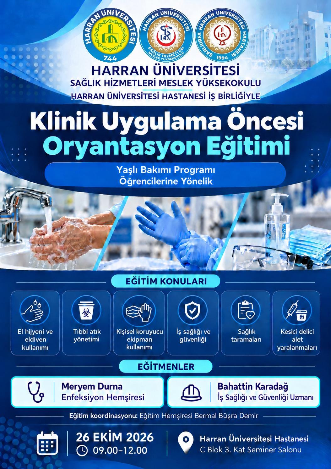 Yaşlı Bakım Programı Klinik Uygulama Öncesi Oryantasyon Eğitimi