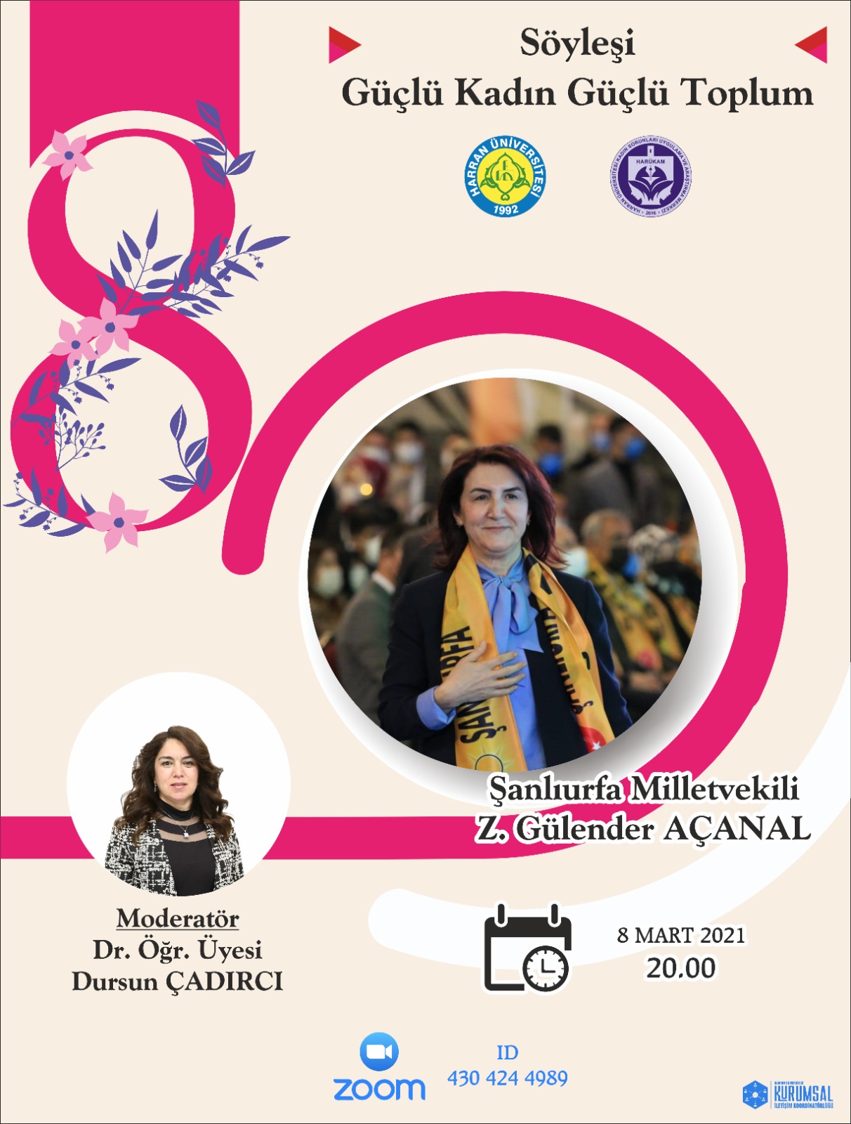8 Mart 2021 - Söyleşi- Güçlü Kadın Güçlü Toplum