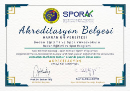 Beden Eğitimi ve Spor Öğretmenliği Programımız Akredite Edildi