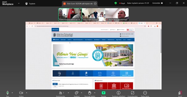 Koordinatörlüğümüz Bitlis Eren Üniversitesiyle Akran Değerlendirmesi ve Bilgi Paylaşımında Bulunuldu