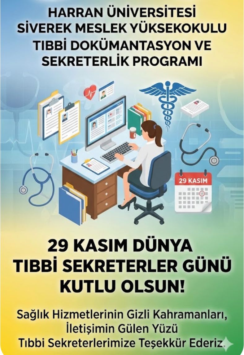 29 Kasım Tıbbi Sekreterler Günü Kutlama Mesajı