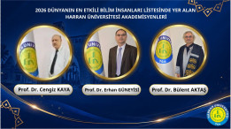 Harran Üniversitesinden Uluslararası Bilim Başarısı: 17 Akademisyen Dünyanın En Etkili Bilim İnsanları Listesinde