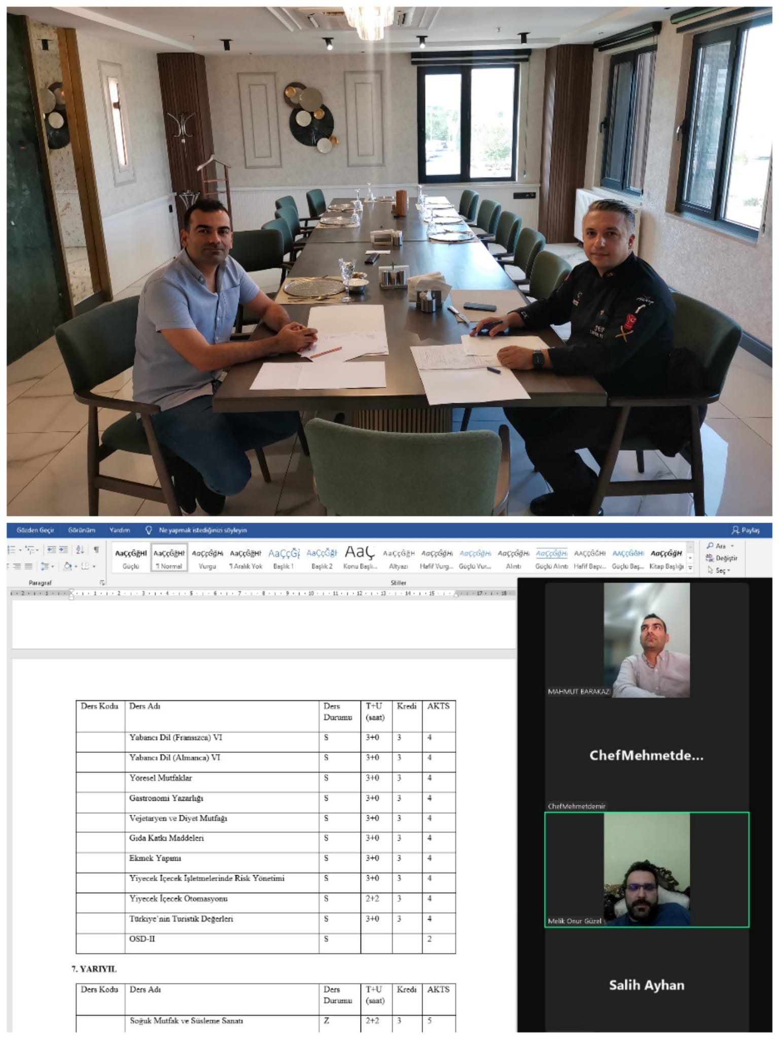 Gastronomi ve Mutfak Sanatları Bölümü Dış Paydaş Toplantısı