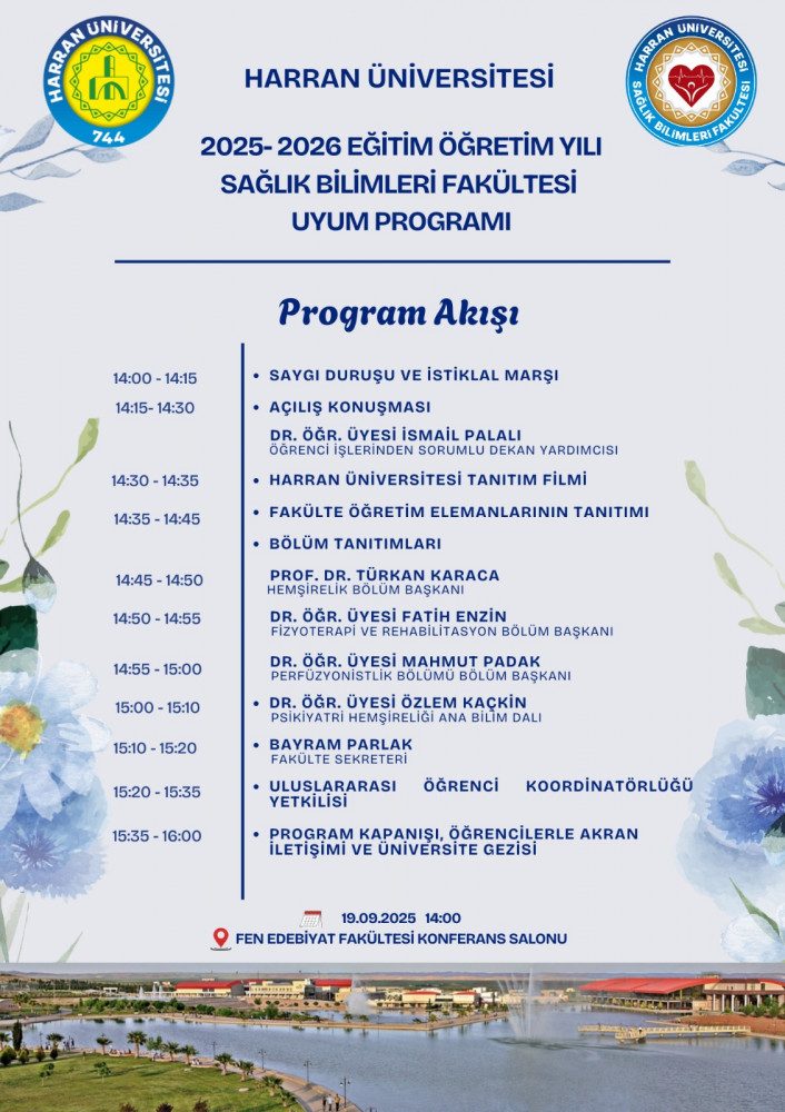 Perfüzyon Bölümü 2025-2026 Eğitim - Öğretim Yılı Uyum Programı