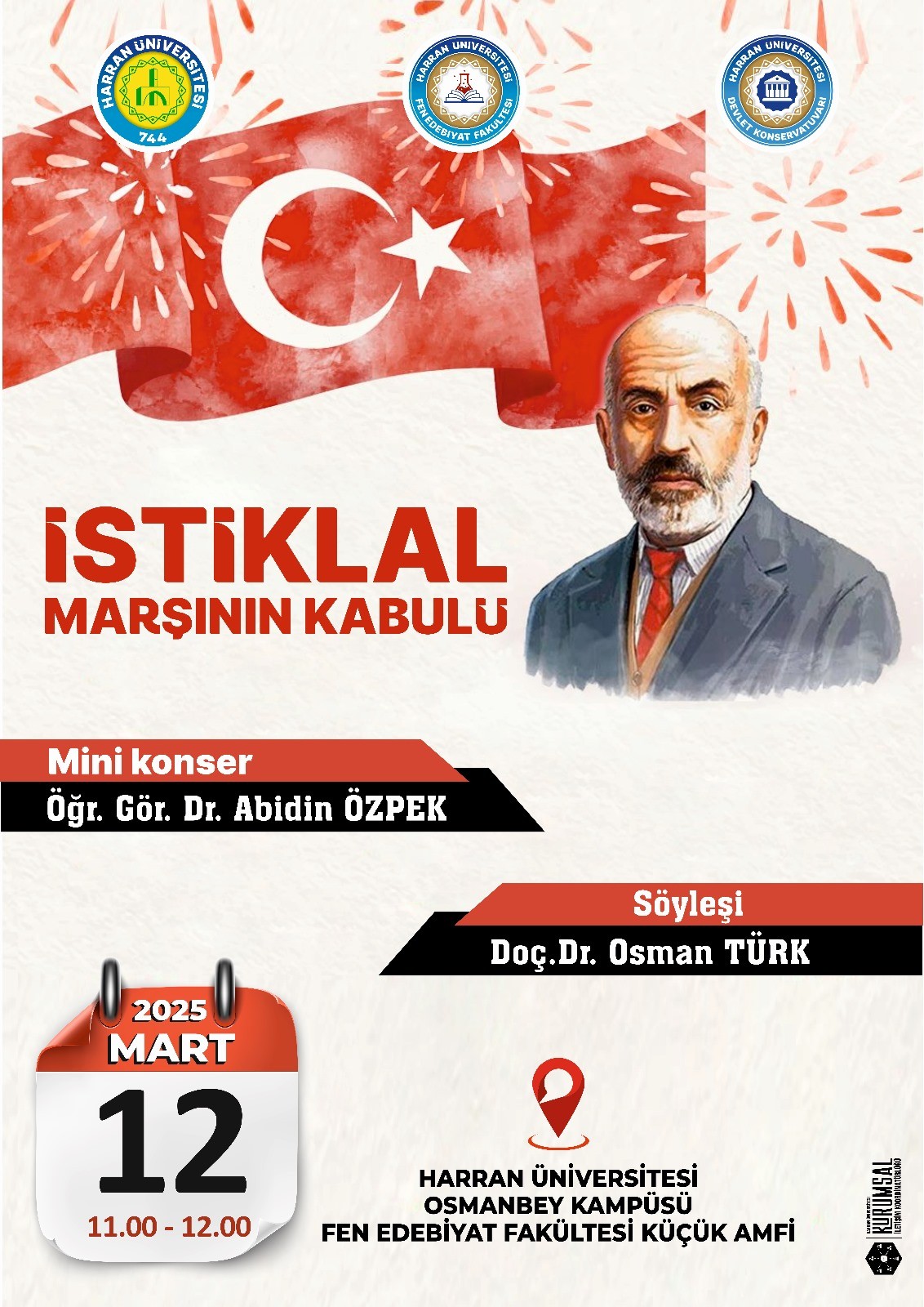 12 Mart İstiklâl Marşı’nın Kabulü ve Mehmet Âkif Ersoy’u Anma Programı Düzenlendi