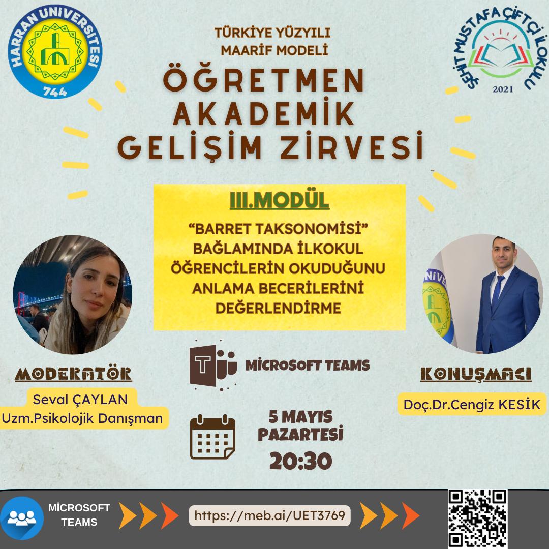 Doç.Dr.Cengiz KESİK Tarafından Sınıf Öğretmenlerine Okuduğunu Anlamayı Değerlendirme Üzerine Seminer Verildi