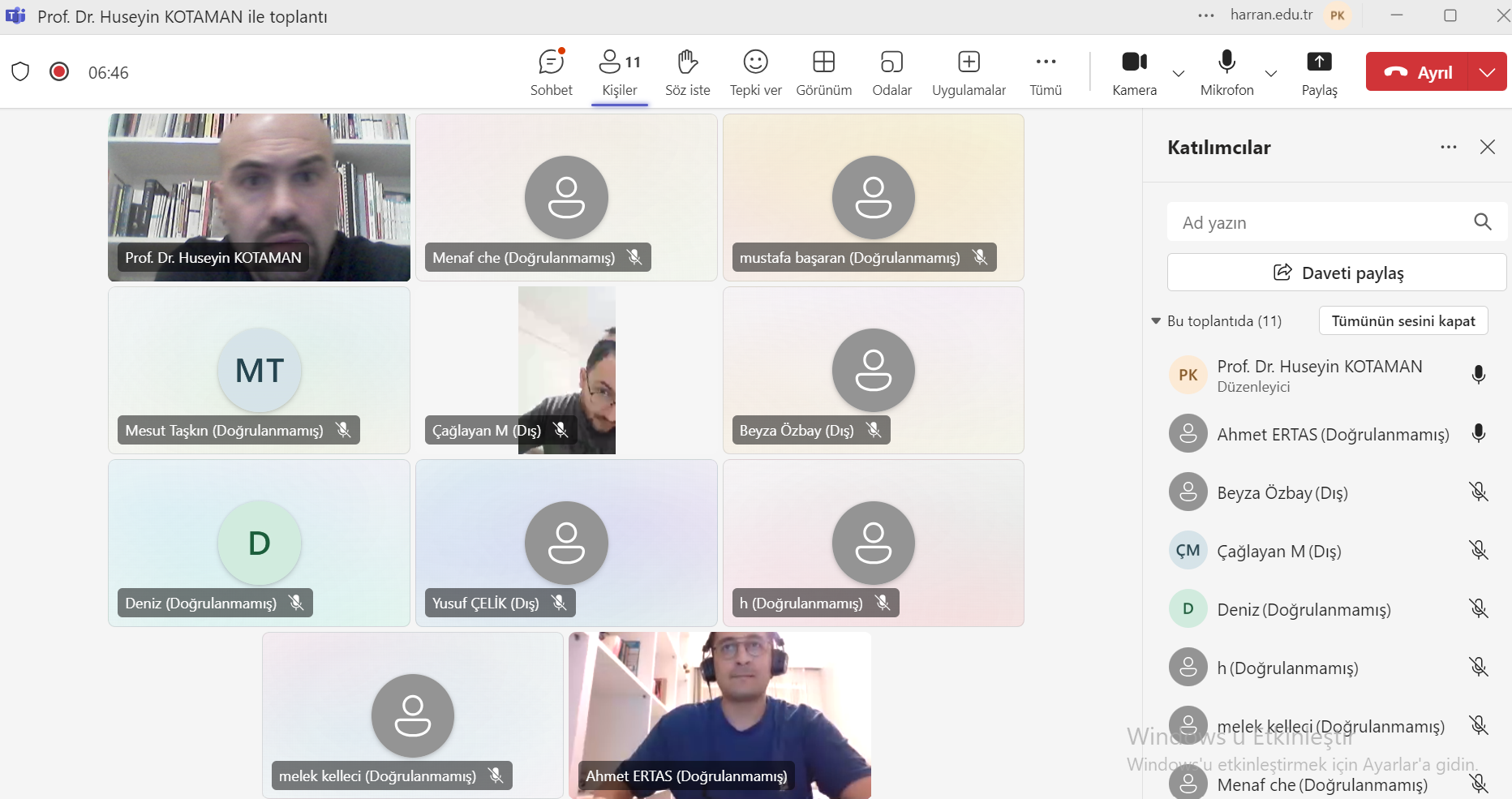 15 Oturumdan Oluşan "Özgürlüğün Tarihsel Gelişimi" Sunumları Prof. Dr. Hüseyin Kotaman Tarafından Online Olarak Gerçekleştirildi